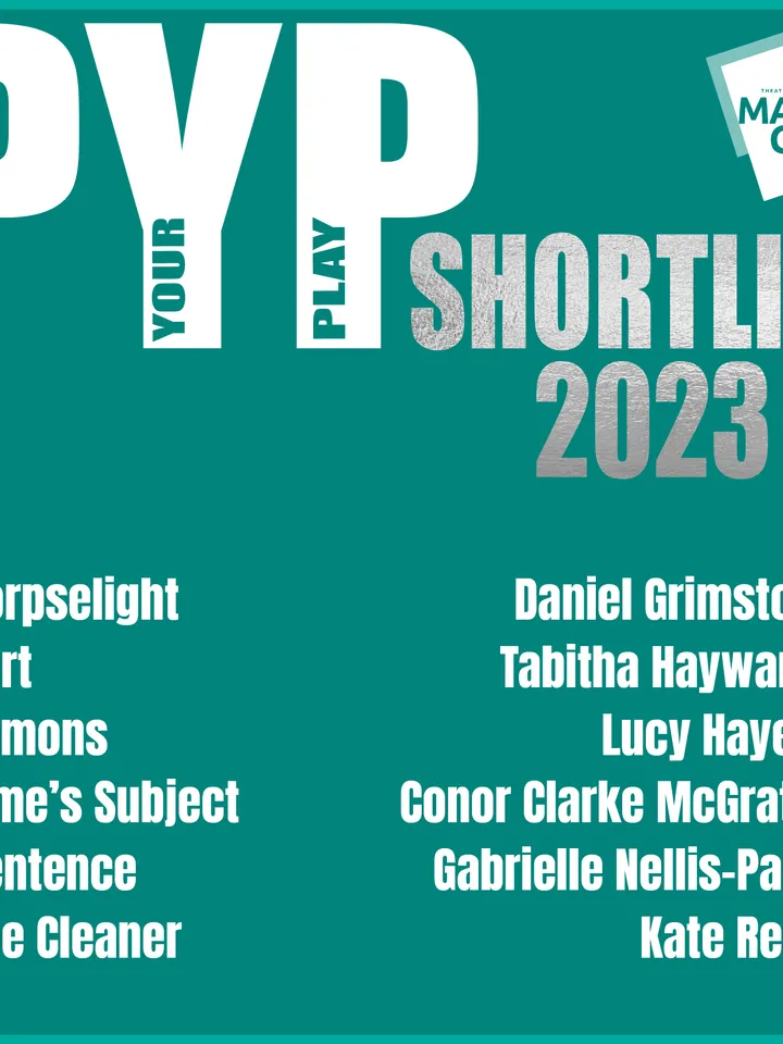 2023 shortlist for "Pitch Your Play" featuring titles and authors.